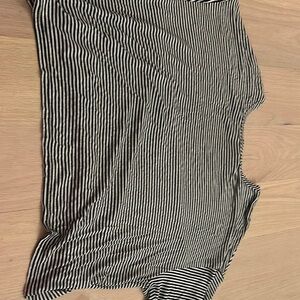 Black and white striped oversized shirt